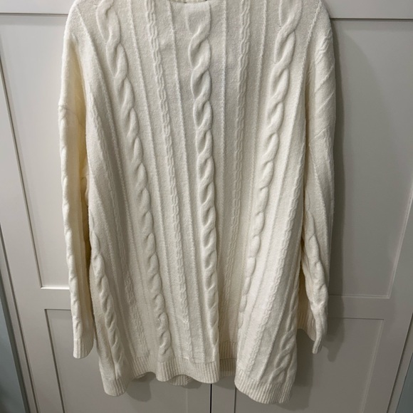Talbots Cream Cable Knit Cardigan Sweater - Picture 3 of 3